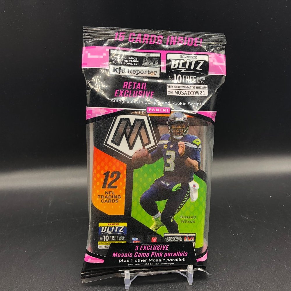 2021 Panini Mosaic Football Cello Multi Pack (Pink Camo Parallels!) 15 Cards